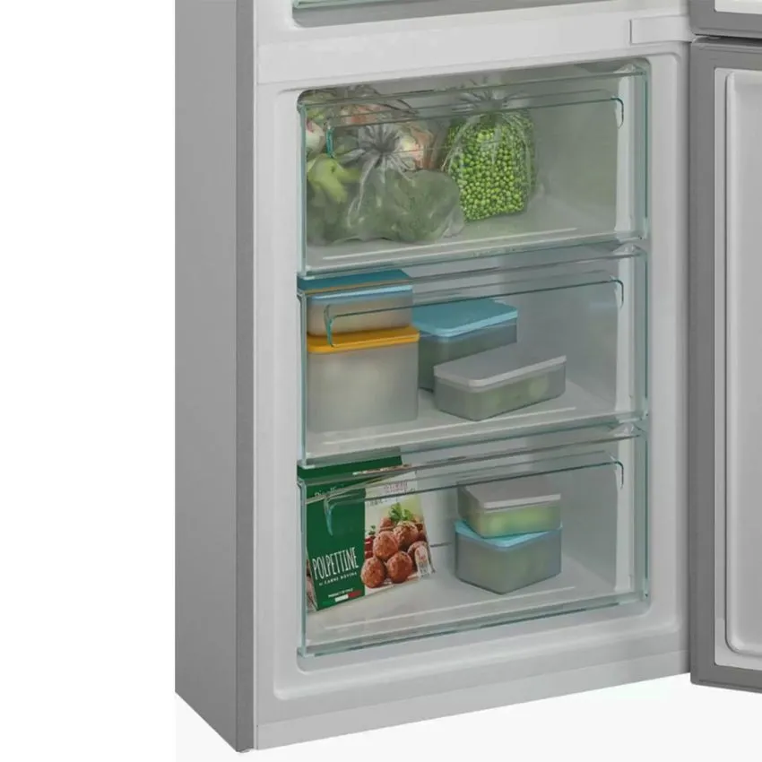 Candy Réfrigérateur Combinée CCE 3T618FS (342 Litre) Silver No Frost