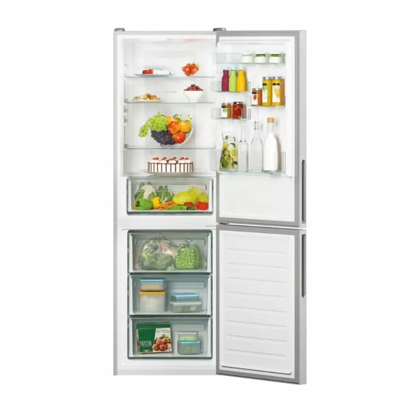 Candy Réfrigérateur Combinée CCE 3T618FS (342 Litre) Silver No Frost